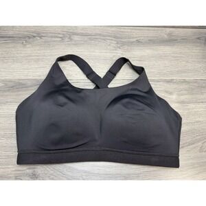 ALO Yoga Conquer High Impact Bra Size 36D Sports Bra Black Women's Cross Back
